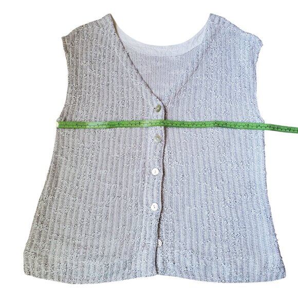 Women's Cut Loose Reversible Vest Size Medium Shades of Grey/Taupe - Picture 4 of 8